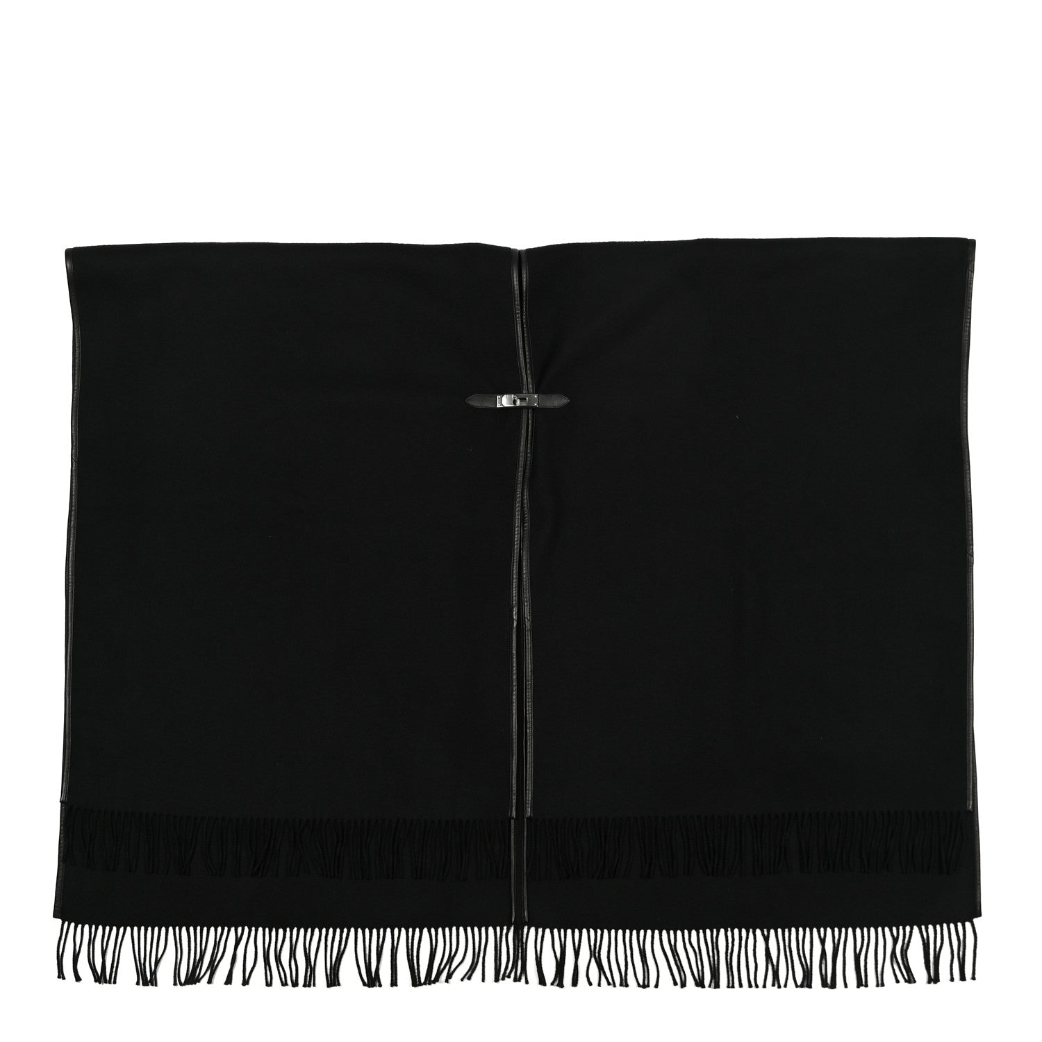 Hermes Cashmere Lambskin Kelly Poncho Black 1 of 4
