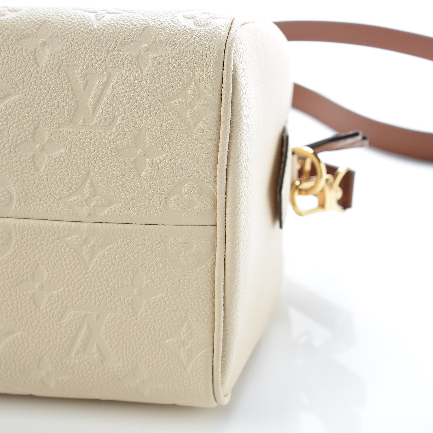 Louis Vuitton Empreinte Calfskin Speedy Bandouliere 25 NM Creme Caramel 9 of 10