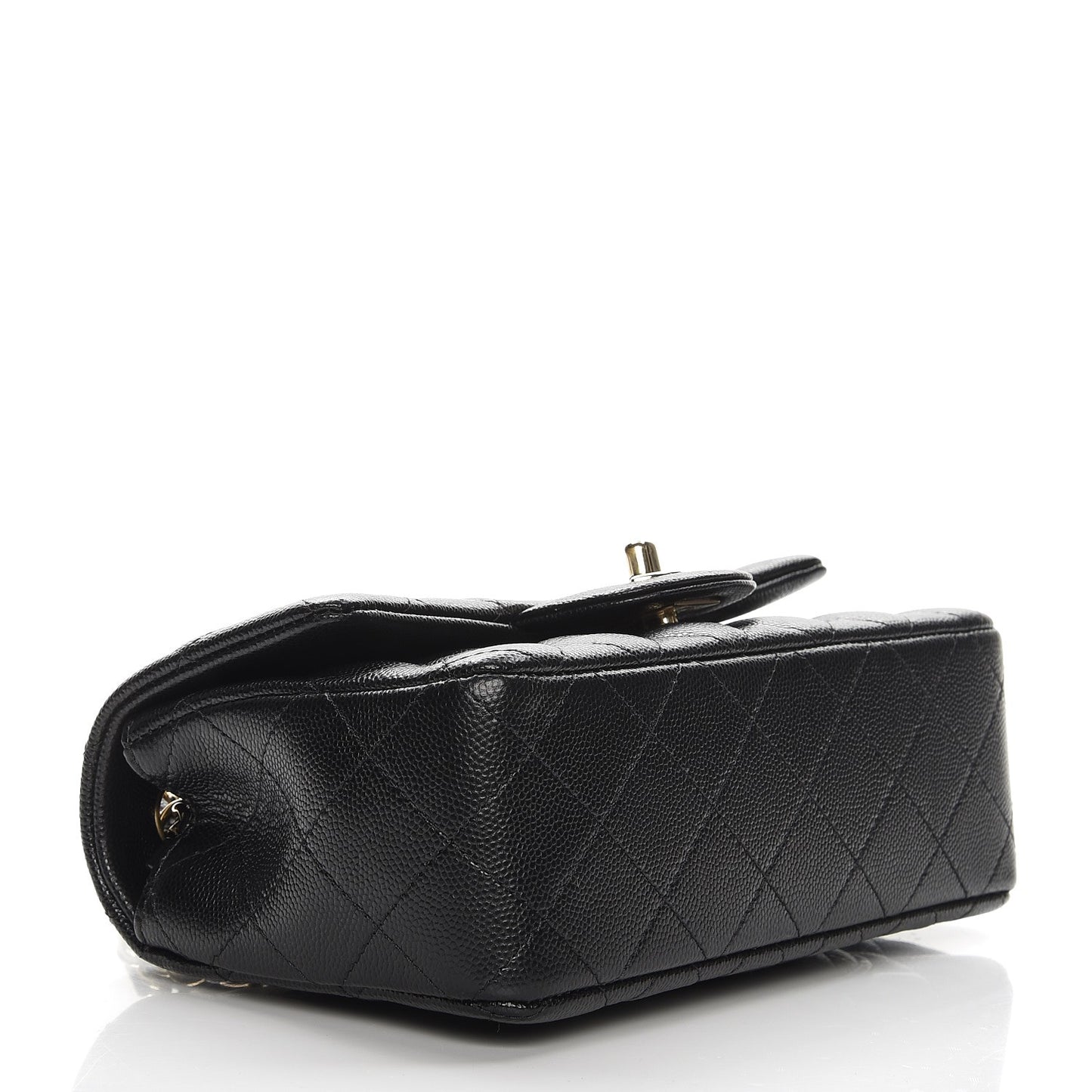 Caviar Quilted Mini Rectangular Flap Black