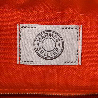 Hermes Toile Sac De Pansage Groom Bleu Navy Feu 9 of 14