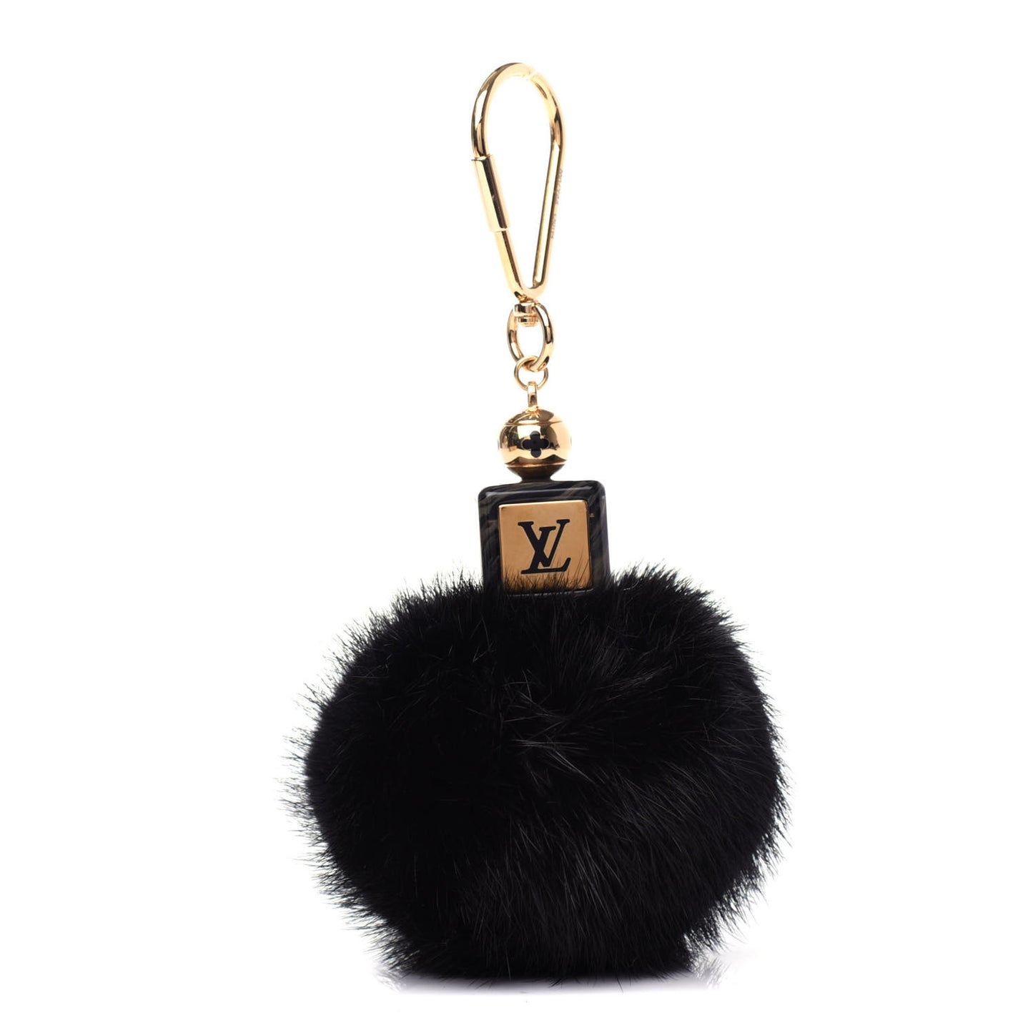 Mink Fur Fluffy Bag Charm Black