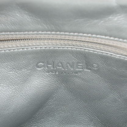 Chanel Metallic Aged Calfskin Quilted Timeless Clutch Silver 6 of 7