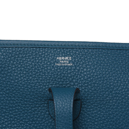 Hermes Taurillon Clemence Evelyne III PM Vert Bosphore 6 of 12