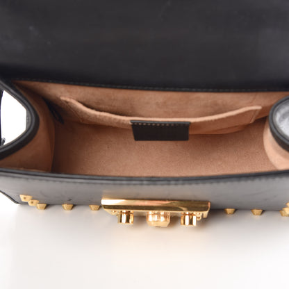 Gucci Calfskin Studded Small Padlock Shoulder Bag Black 4 of 9