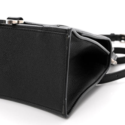 Balenciaga Grained Calfskin Small Hourglass Top Handle Bag Black 8 of 9