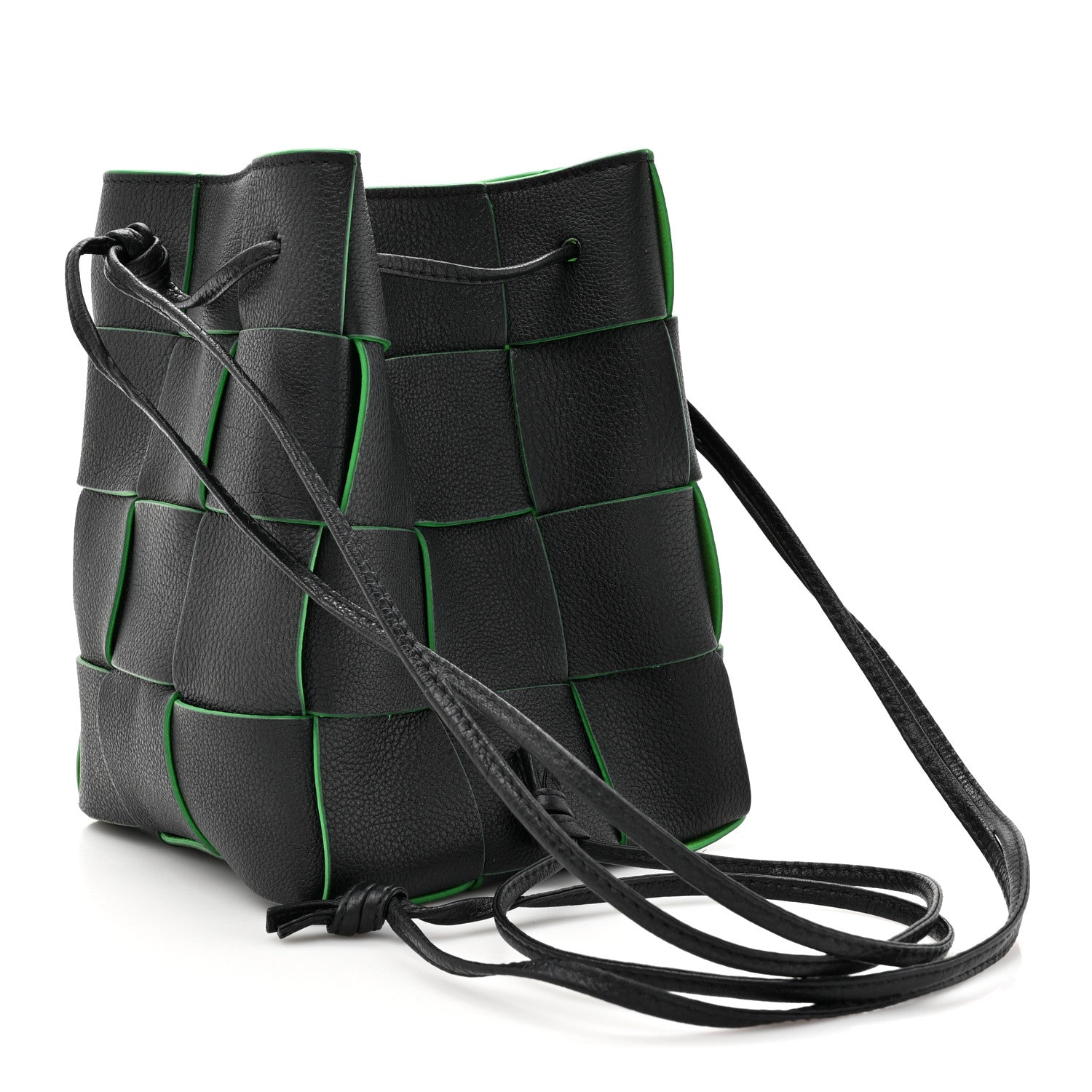 Bottega Veneta Nappa Maxi Intrecciato Mini Cassette Bucket Bag Black Parakeet 3 of 9