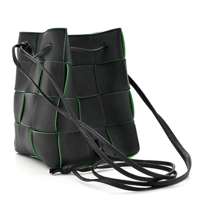 Bottega Veneta Nappa Maxi Intrecciato Mini Cassette Bucket Bag Black Parakeet 3 of 9