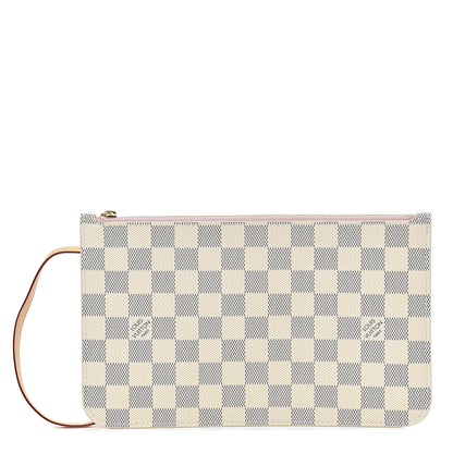 Louis Vuitton Damier Azur Neverfull MM GM Pochette Rose Ballerine 1 of 8