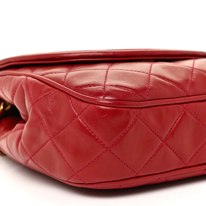 Chanel Lambskin Quilted Flap Tassel Camera Bag Red 9 of 21