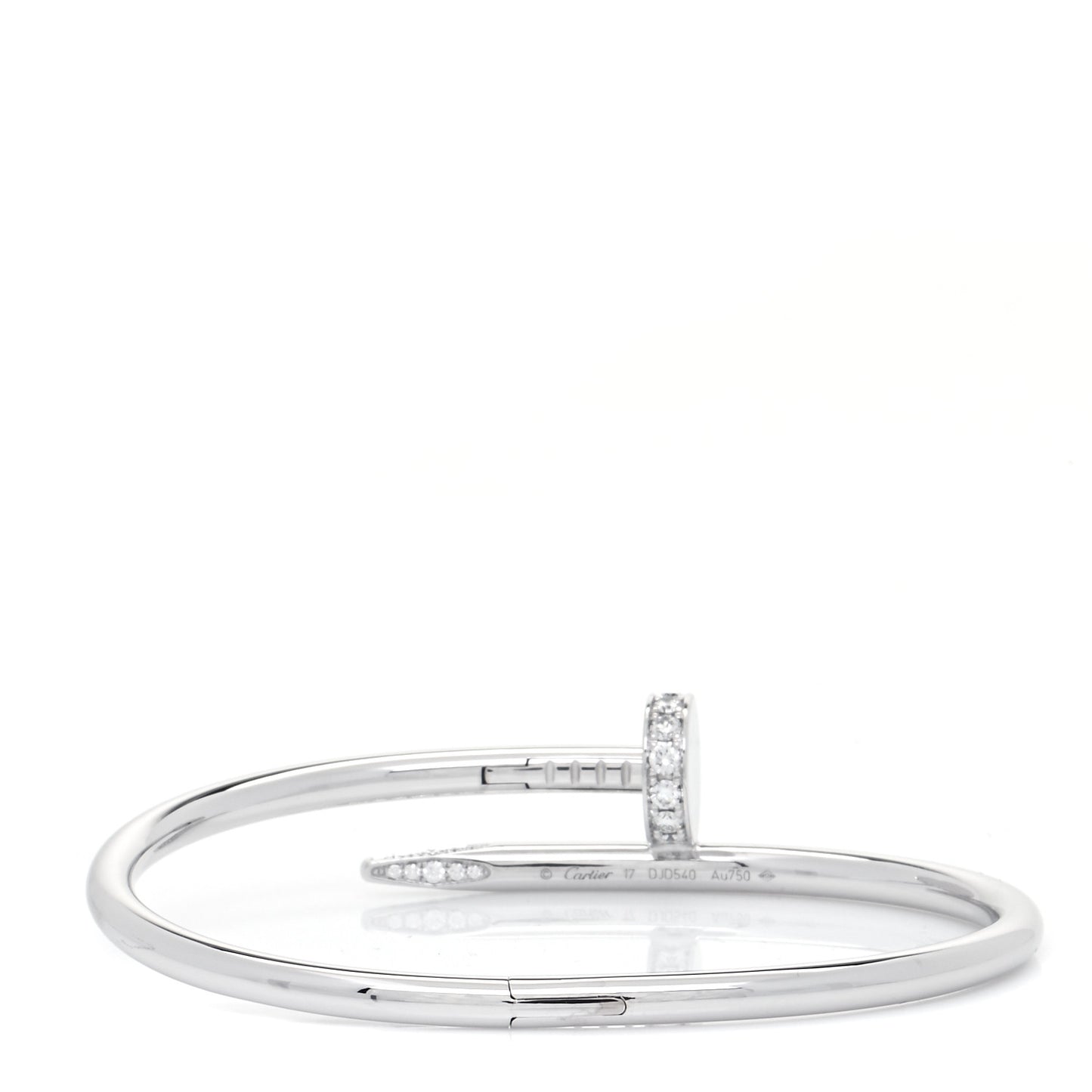 18K White Gold Diamond Juste Un Clou Bracelet 17
