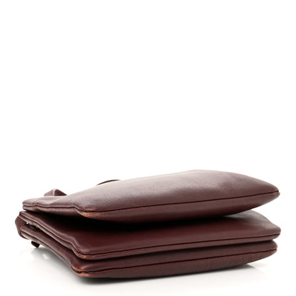 Celine Lambskin Large Trio Crossbody Bag Burgundy 4 of 14
