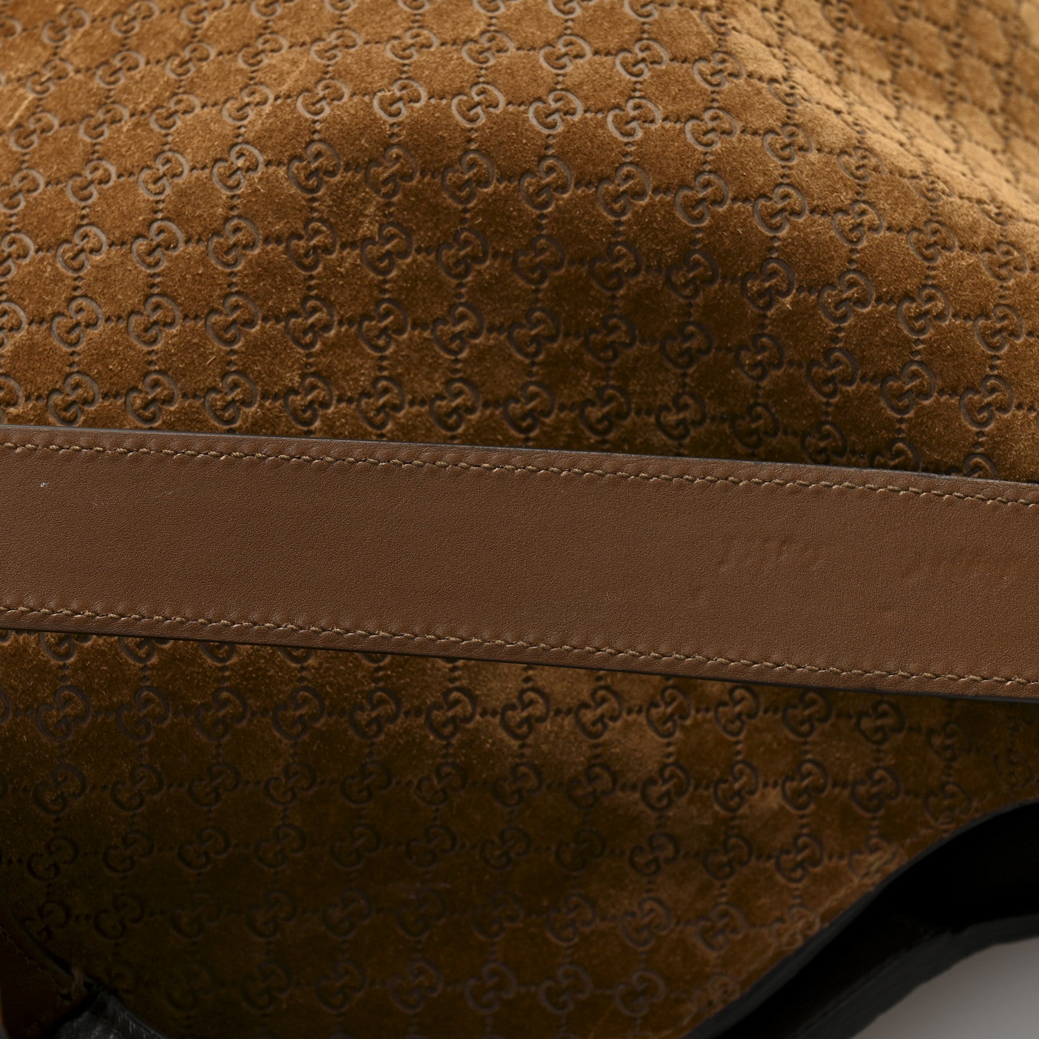 Gucci GG Suede B Large Shoulder Bag Brown 1739403 – FASHIONPHILE