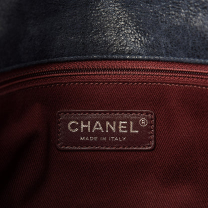 Chanel Iridescent Calfskin Quilted New Medium Gentle Boy Flap Navy 8 of 10