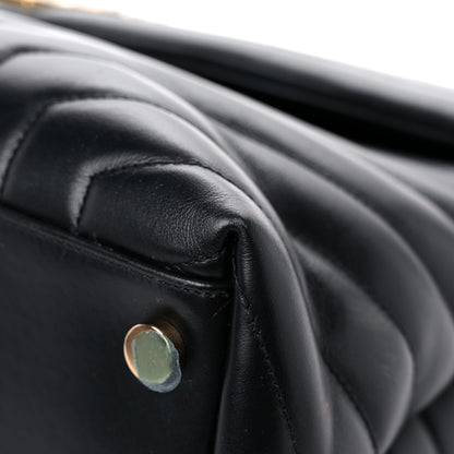 Saint Laurent Calfskin Y Quilted Monogram Large Loulou Chain Satchel Black 10 of 18