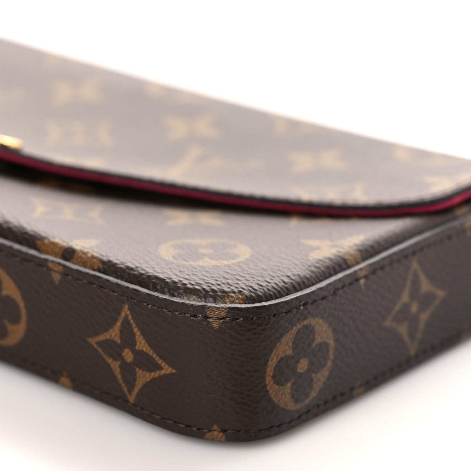 Louis Vuitton Monogram Pochette Felicie Chain Wallet Fuchsia 9 of 9