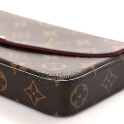 Louis Vuitton Monogram Pochette Felicie Chain Wallet Fuchsia 9 of 9