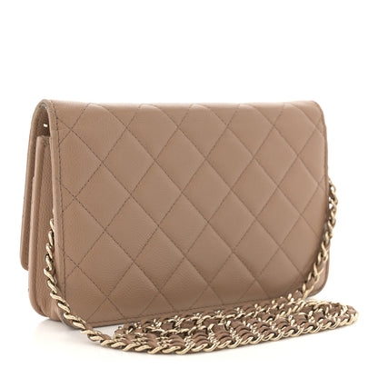 Chanel Caviar Quilted Multi Chain Wallet On Chain WOC Beige 3 of 12