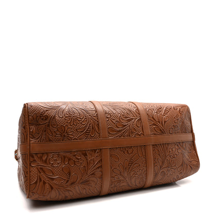 Louis Vuitton Supple Calfskin Embossed Virginia Cowboy Bandouliere 50 Brown 4 of 9
