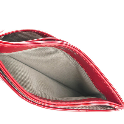 Chanel Patent Quilted Brilliant Card Holder Red 5 of 8