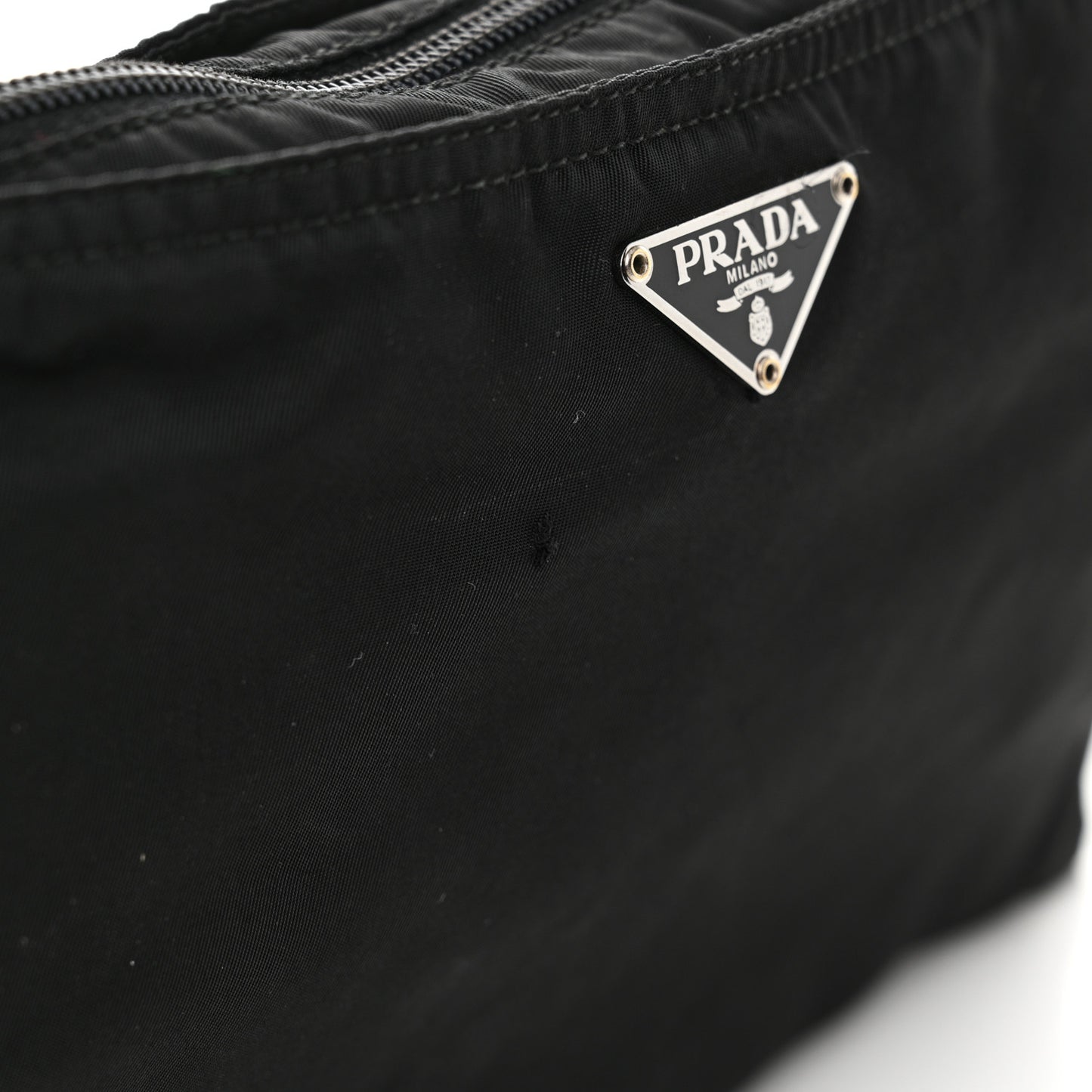 Tessuto Nylon Flat Messenger Bag Black