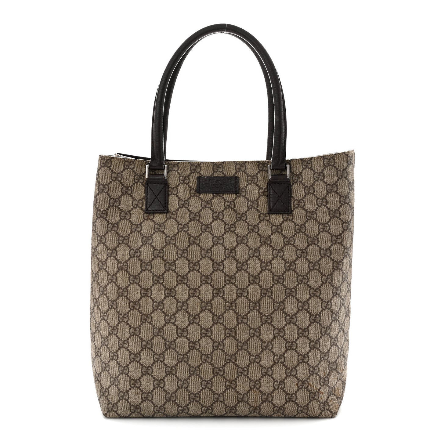 GG Plus Monogram Small Vertical Tote Dark Brown