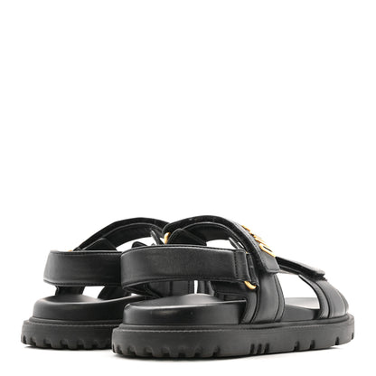 Christian Dior Lambskin Dioract 10mm Sandals 36.5 Black 5 of 12