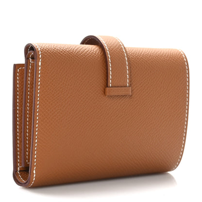 Hermes Epsom Tri-Fold Compact Bearn Wallet Gold 3 of 10