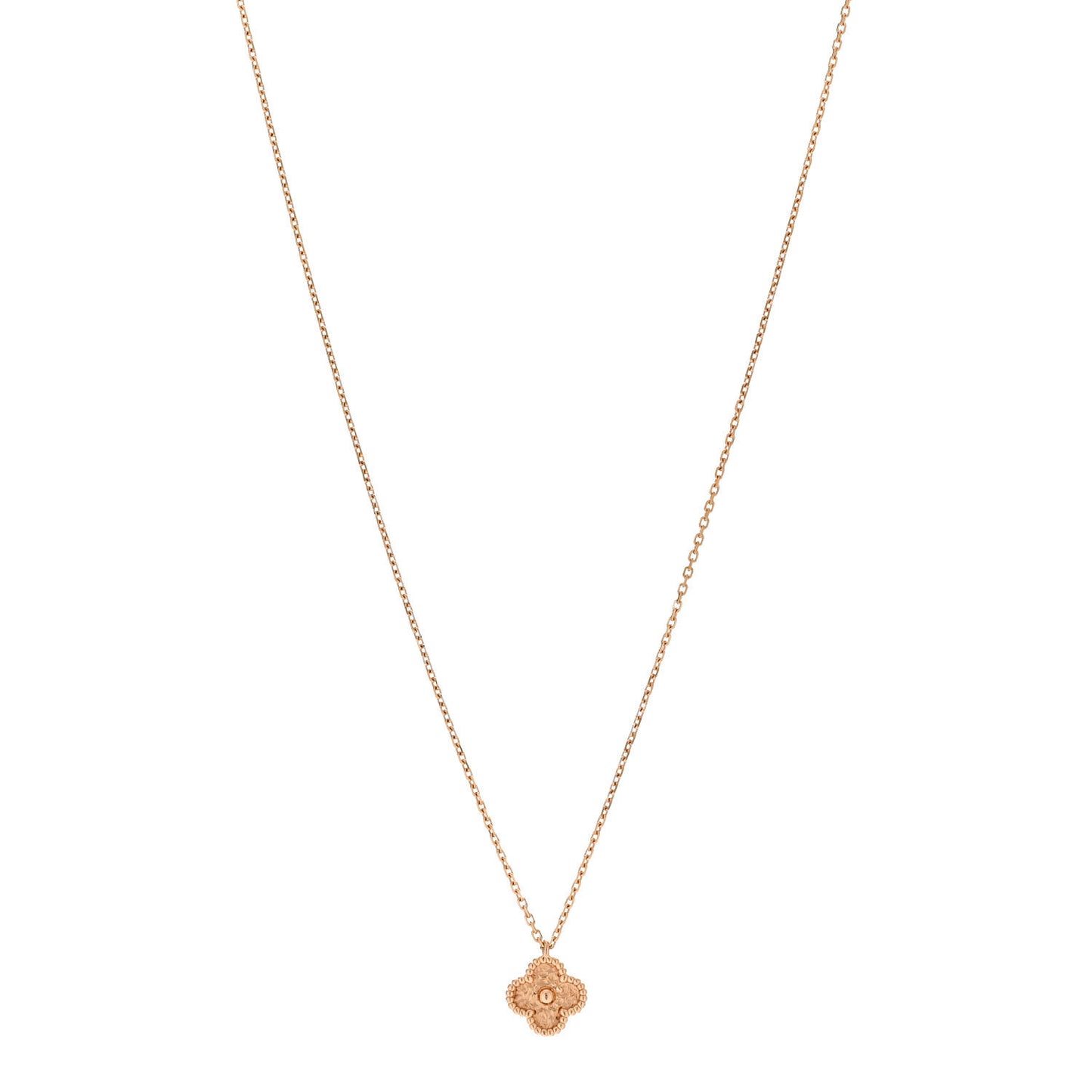 18K Rose Gold Sweet Alhambra Pendant Necklace
