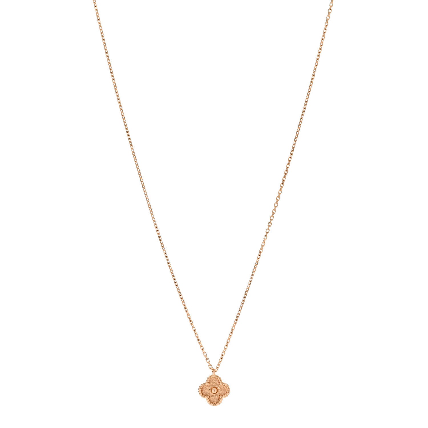 Van Cleef & Arpels 18K Rose Gold Sweet Alhambra Pendant Necklace 1 of 5