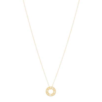 Tiffany 18K Yellow Gold Diamond Atlas Pierced Pendant Necklace 1 of 7