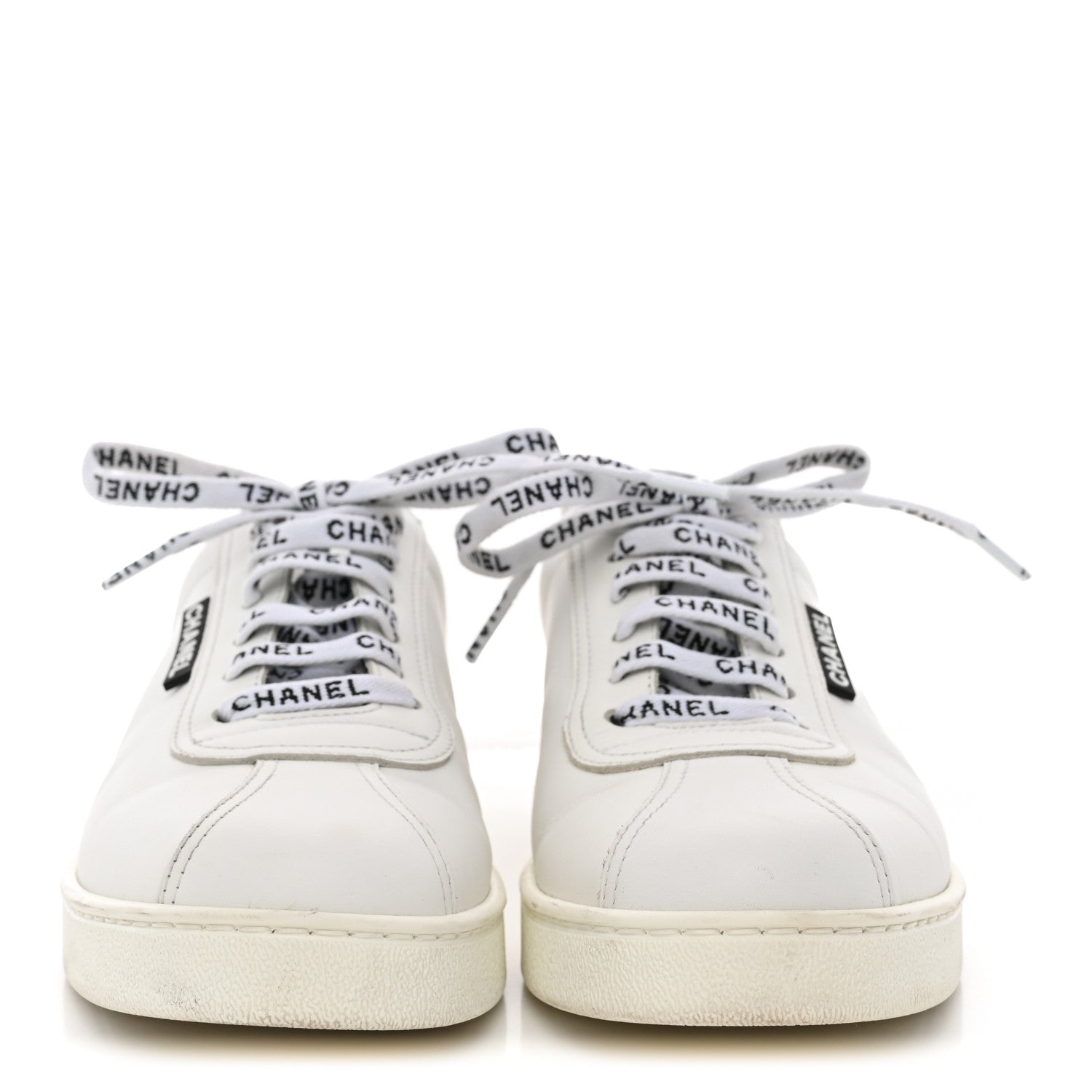 Chanel Calfskin CC Womens Sneakers 38.5 White 39.5 White 3 of 12
