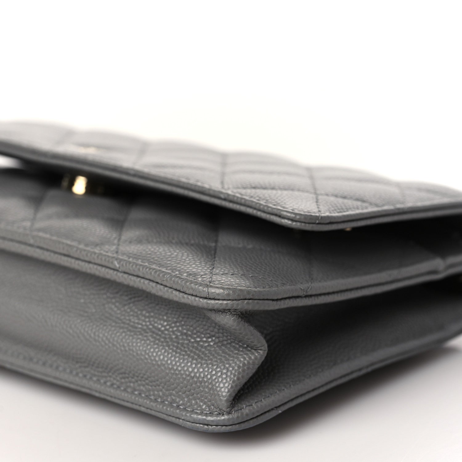 Chanel Caviar Quilted Wallet On Chain WOC Grey 10 of 11