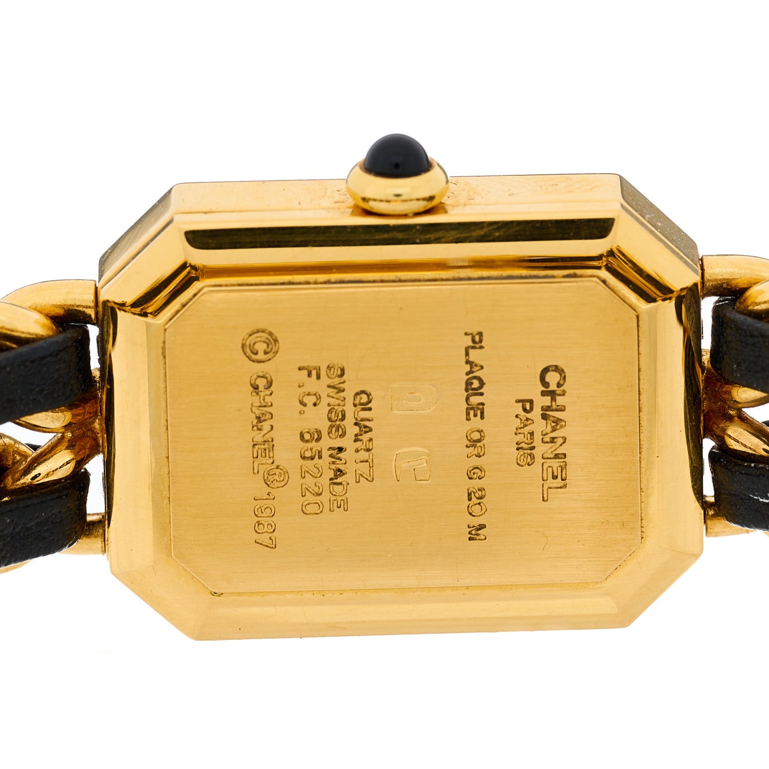 Chanel Stainless Steel Lambskin 20mm Chain Premiere Quartz Watch Gold M 4 of 4