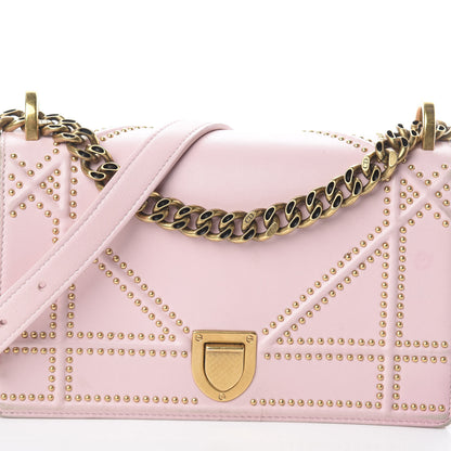 Christian Dior Lambskin Studded Small Diorama Flap Bag Pink 8 of 8