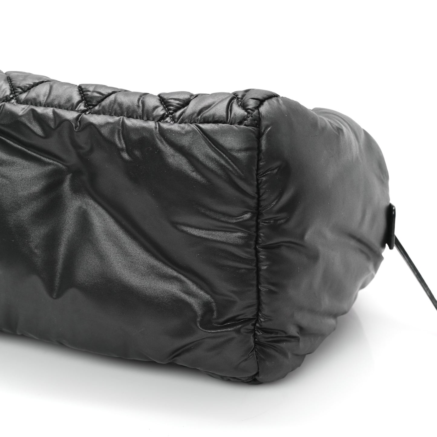 Nylon Coco Cocoon Zipped Tote Black