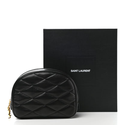 Saint Laurent Lambskin Quilted Lolita Cosmetic Pouch Black 8 of 8