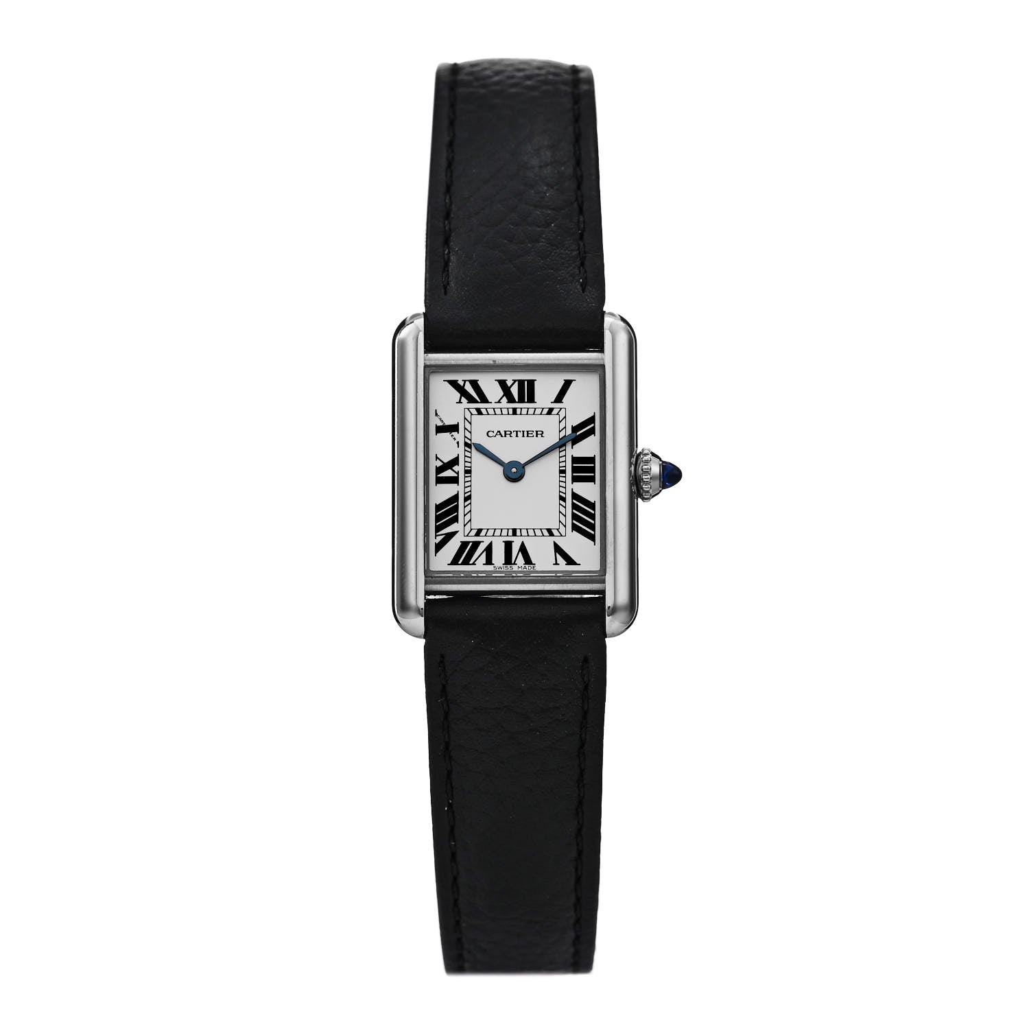Cartier Stainless Steel Calfskin 22mm Must de Cartier Tank Quartz Watch 1 of 5