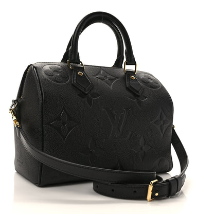 Louis Vuitton Empreinte Monogram Giant Speedy Bandouliere 25 Black 3 of 8