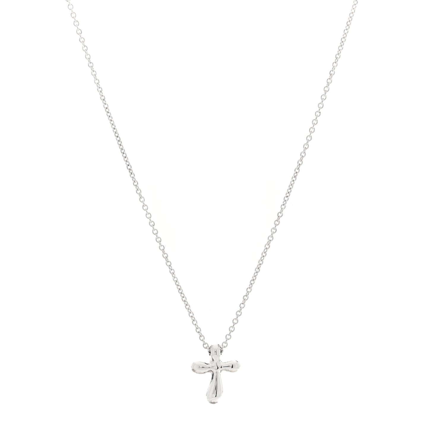 Sterling Silver 12mm Elsa Peretti Cross Pendant Necklace