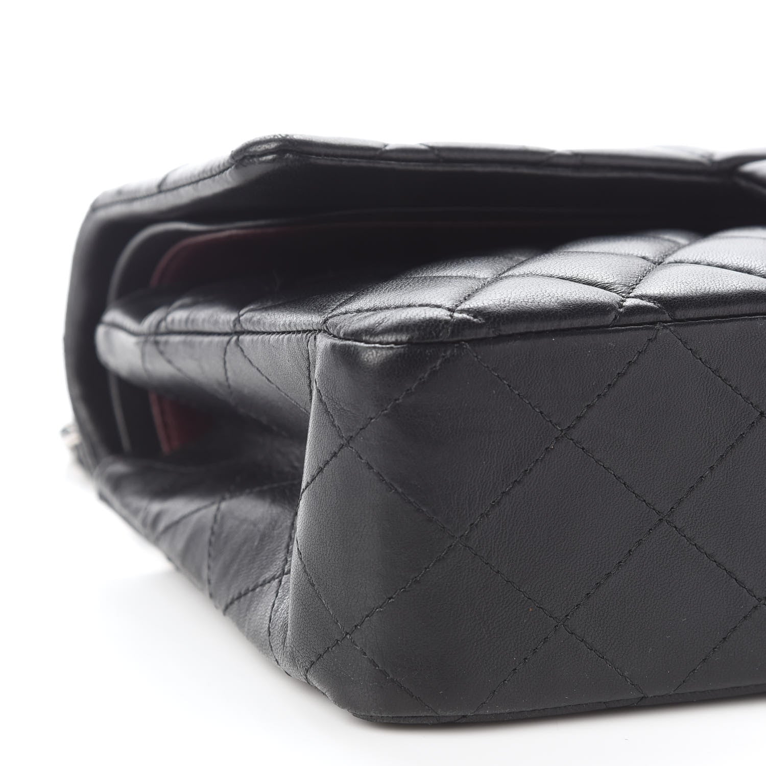 Chanel Lambskin Quilted Medium Double Flap Black 8 of 13