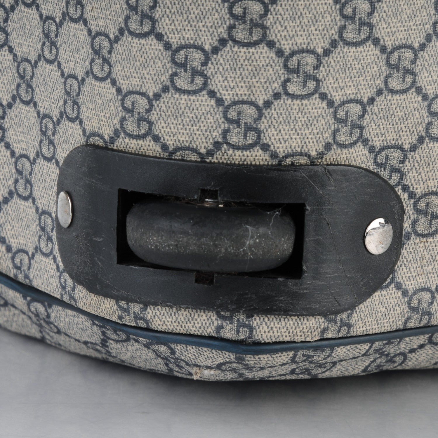 Gucci GG Plus Monogram Large Carry On Duffle Trolley Navy 8 of 12