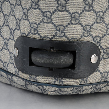 Gucci GG Plus Monogram Large Carry On Duffle Trolley Navy 8 of 12