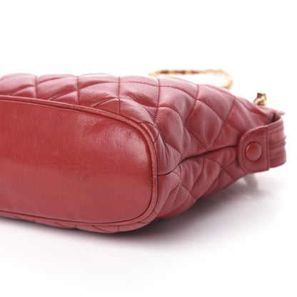 Chanel Lambskin Quilted Shoulder Bag Red 13 of 15