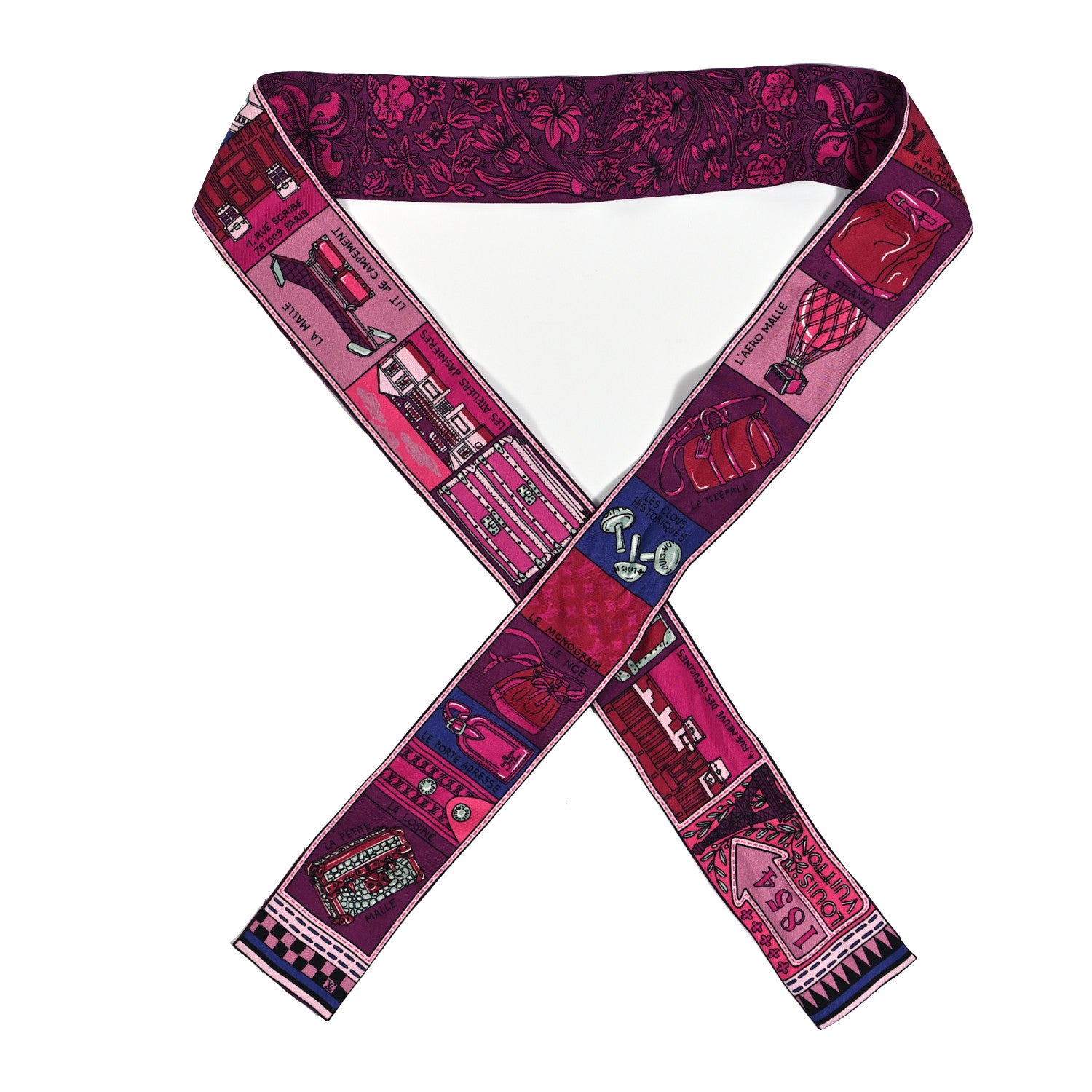 Louis Vuitton Silk Jeu De Louis BB Bandeau Magenta 1 of 4