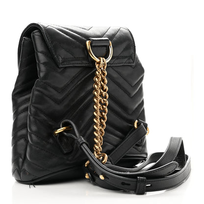 Gucci Calfskin Matelasse GG Marmont Flap Backpack Black 3 of 16