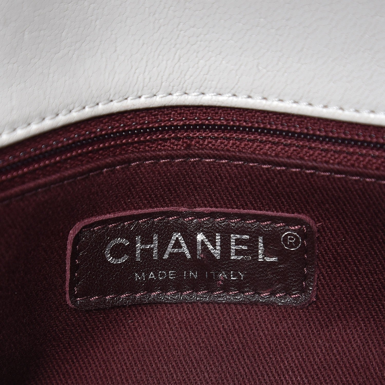Chanel Shiny Goatskin Quilted Small Double Carry Waist Chain Flap White 8 of 10