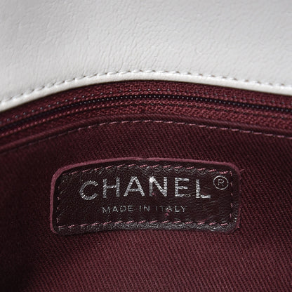 Chanel Shiny Goatskin Quilted Small Double Carry Waist Chain Flap White 8 of 10