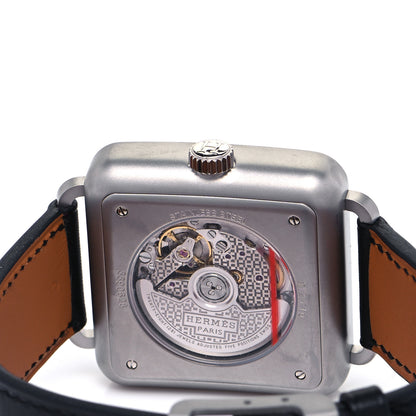 Hermes Stainless Steel Barenia 38mm Carre H Automatic Watch Noir 4 of 7