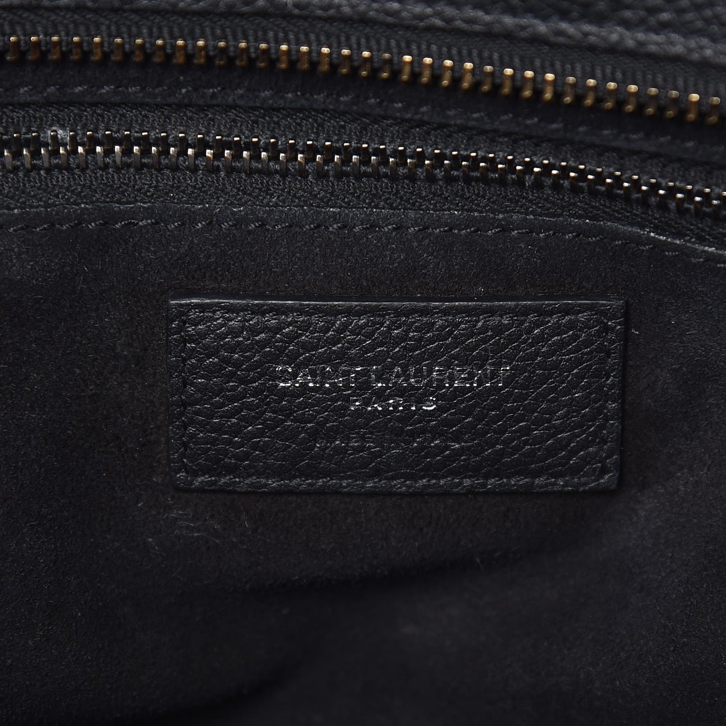 Grained Calfskin Small Cabas Rive Gauche Black