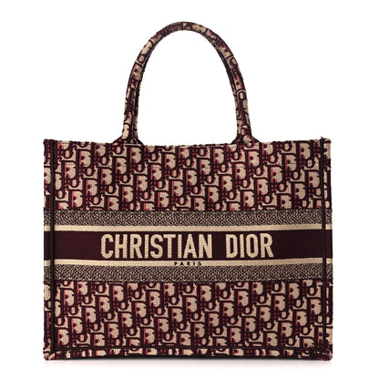 Christian Dior Oblique Medium Book Tote Burgundy Multicolor 1 of 9